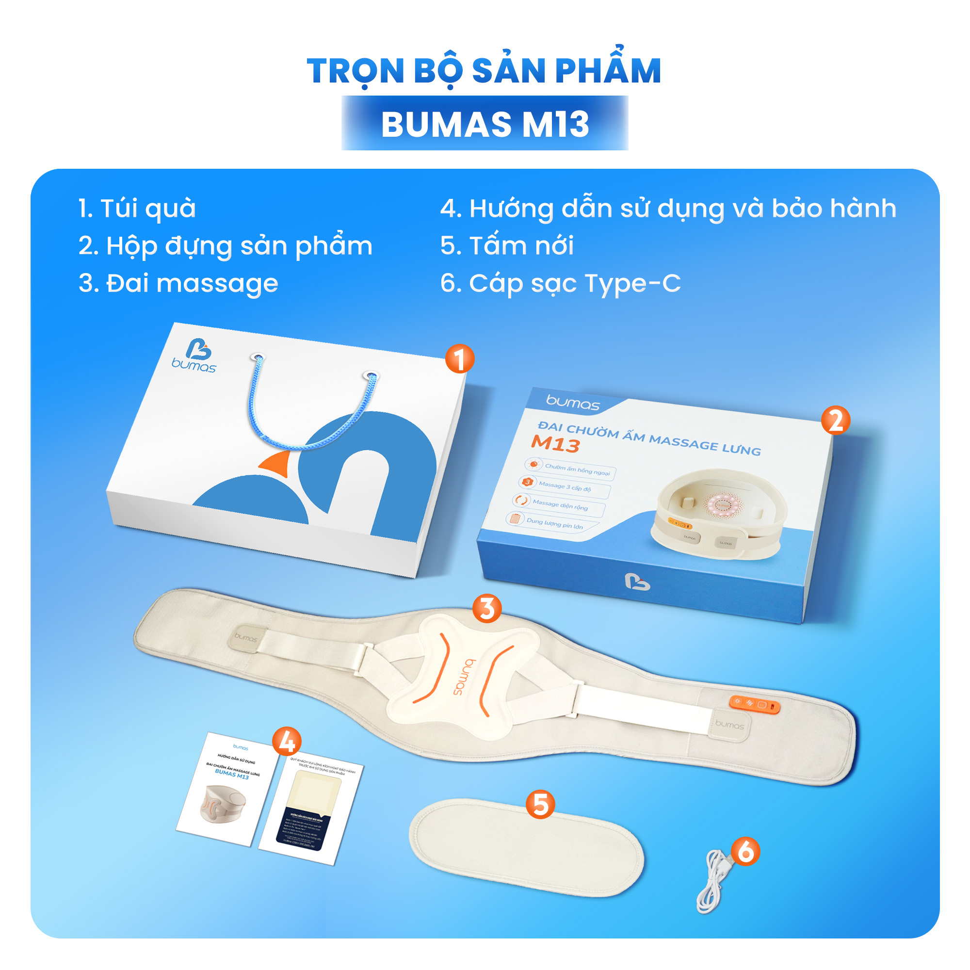 bộ sản phẩm BUMAS M13